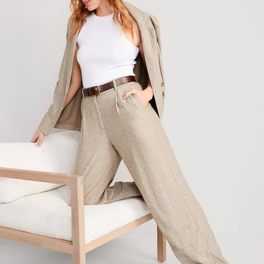 Old Navy Women's Pants Nwt! Extra High-Waisted Pleated Taylor Wide-S